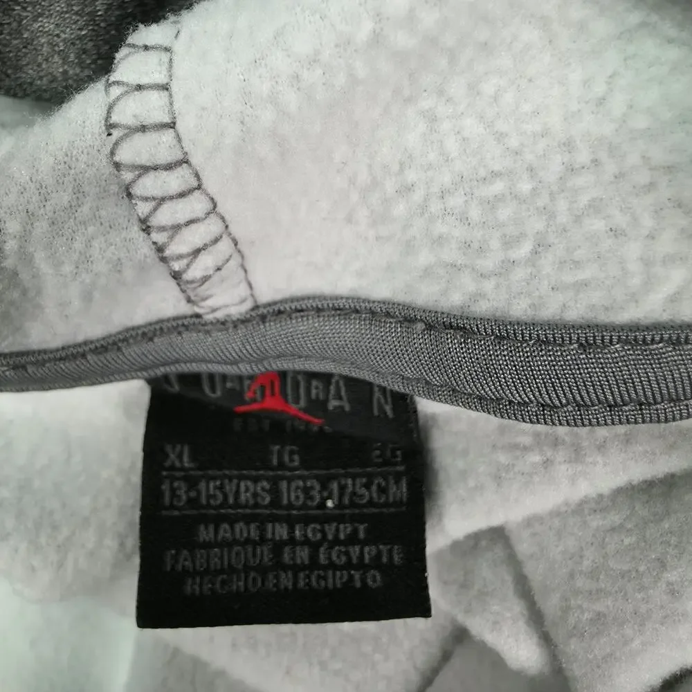 Jordan Jumpman Hoodie Youth XL Gray Dri Fit Athletic Pullover Sweatshirt